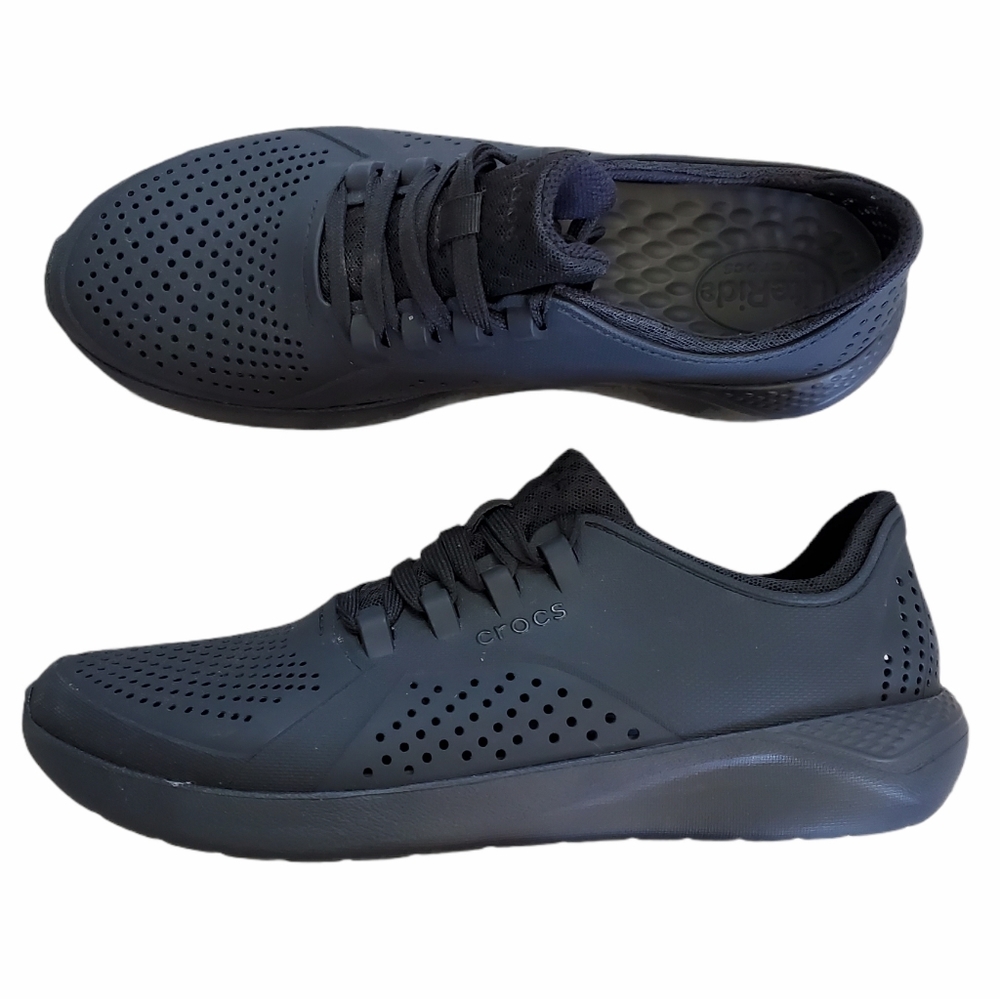 Crocs Literide Pacer Lace Up Mens 10 Black